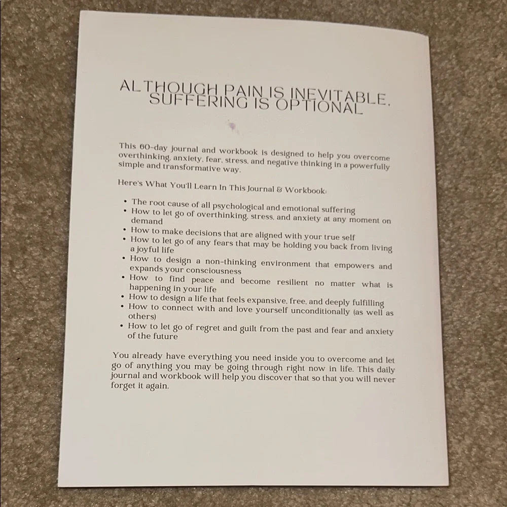 NEW Healing Anxiety & Overthinking Journal - Picture 3 of 3